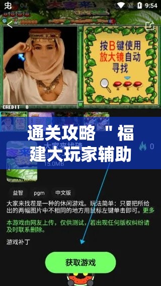 通关攻略 ＂福建大玩家辅助器	”原来有神器下载