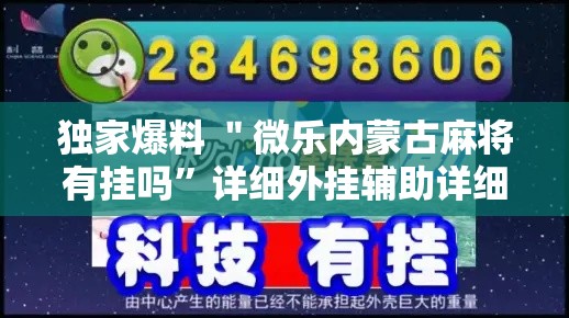 独家爆料 ＂微乐内蒙古麻将有挂吗	”详细外挂辅助详细教程