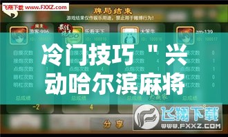 冷门技巧 ＂兴动哈尔滨麻将透宝挂”辅助挂下载