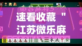 速看收藏 ＂江苏微乐麻将万能开挂器”开挂(透视)辅助神器