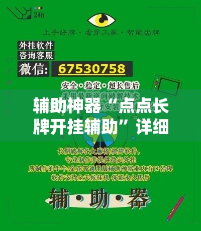 辅助神器“点点长牌开挂辅助”详细外挂透视辅助软件教程