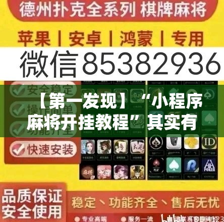 【第一发现】“小程序麻将开挂教程”其实有开挂插件!