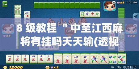 8 级教程 ＂中至江西麻将有挂吗天天输(透视)”确实果然有挂