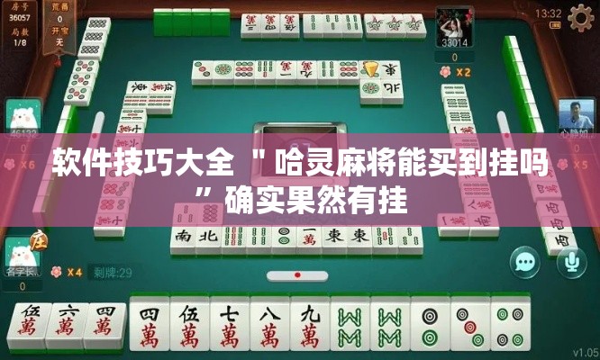 软件技巧大全 ＂哈灵麻将能买到挂吗”确实果然有挂