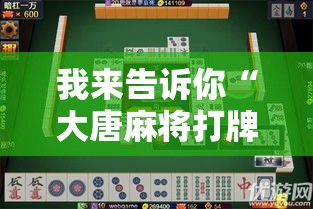 我来告诉你“大唐麻将打牌规律”详细辅助教程分享
