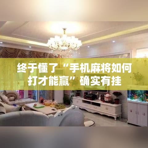 终于懂了“手机麻将如何打才能赢”确实有挂