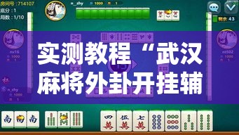实测教程“武汉麻将外卦开挂辅助教程”详细辅助透视