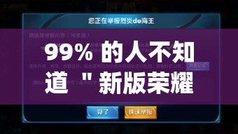 99% 的人不知道 ＂新版荣耀可不可以用起手好牌挂	”(原来确实是有插件)