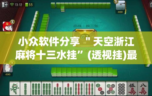 小众软件分享 ＂天空浙江麻将十三水挂”(透视挂)最新辅助详细教程