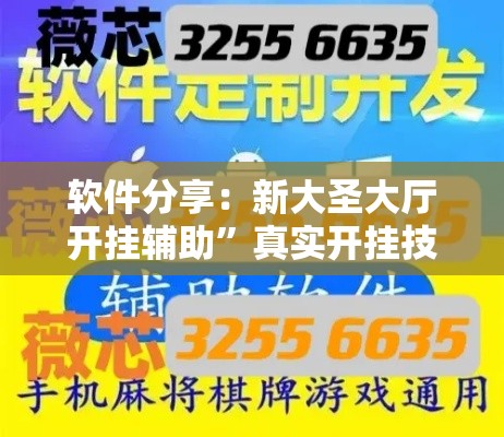 软件分享：新大圣大厅开挂辅助”真实开挂技巧分享