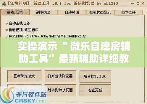 实操演示 ＂微乐自建房辅助工具	”最新辅助详细教程