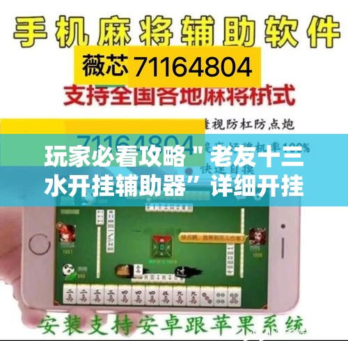 玩家必看攻略＂老友十三水开挂辅助器”详细开挂教程