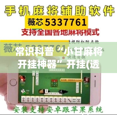 常识科普“小甘麻将开挂神器”开挂(透视)辅助神器