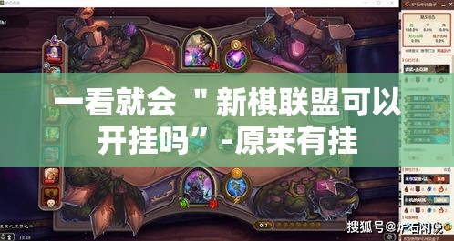 一看就会 ＂新棋联盟可以开挂吗	”-原来有挂