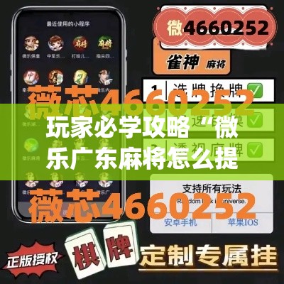 玩家必学攻略“微乐广东麻将怎么提高胜率？_游戏_玩家_工具