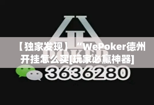 【独家发现】“WePoker德州开挂怎么买[玩家必赢神器]