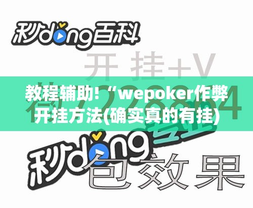 教程辅助!“wepoker作弊开挂方法(确实真的有挂)
