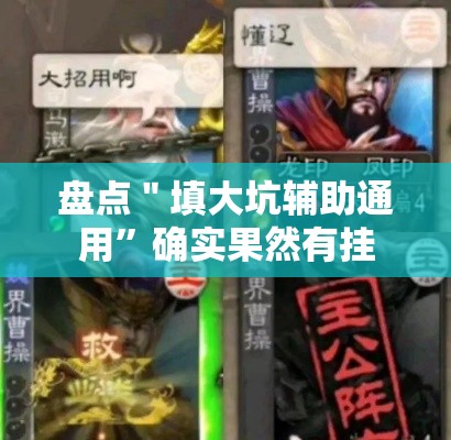 盘点＂填大坑辅助通用”确实果然有挂