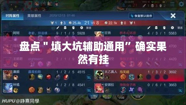 盘点＂填大坑辅助通用”确实果然有挂