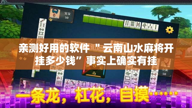 亲测好用的软件 ＂云南山水麻将开挂多少钱	”事实上确实有挂